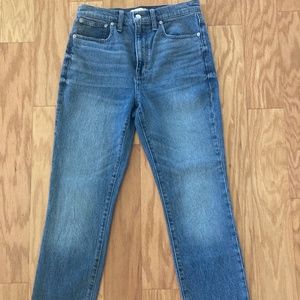 Madewell The High-Rise Slim Boyjean in Lavern Wash
